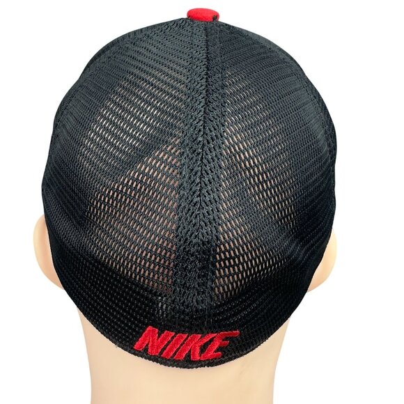 Nike Cap Adults 1 Size Red Black Classic 99 Dri-Fit Mesh Back Embroidered Swoosh - Picture 5 of 13